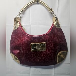 AKDMKS Dark Red and Gold Women's Bag